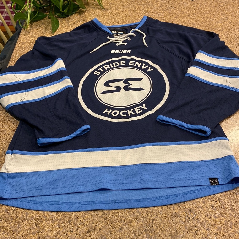 Bauer Hockey Jersey Stride Envy Blue and White Details Deliver S/P Senior